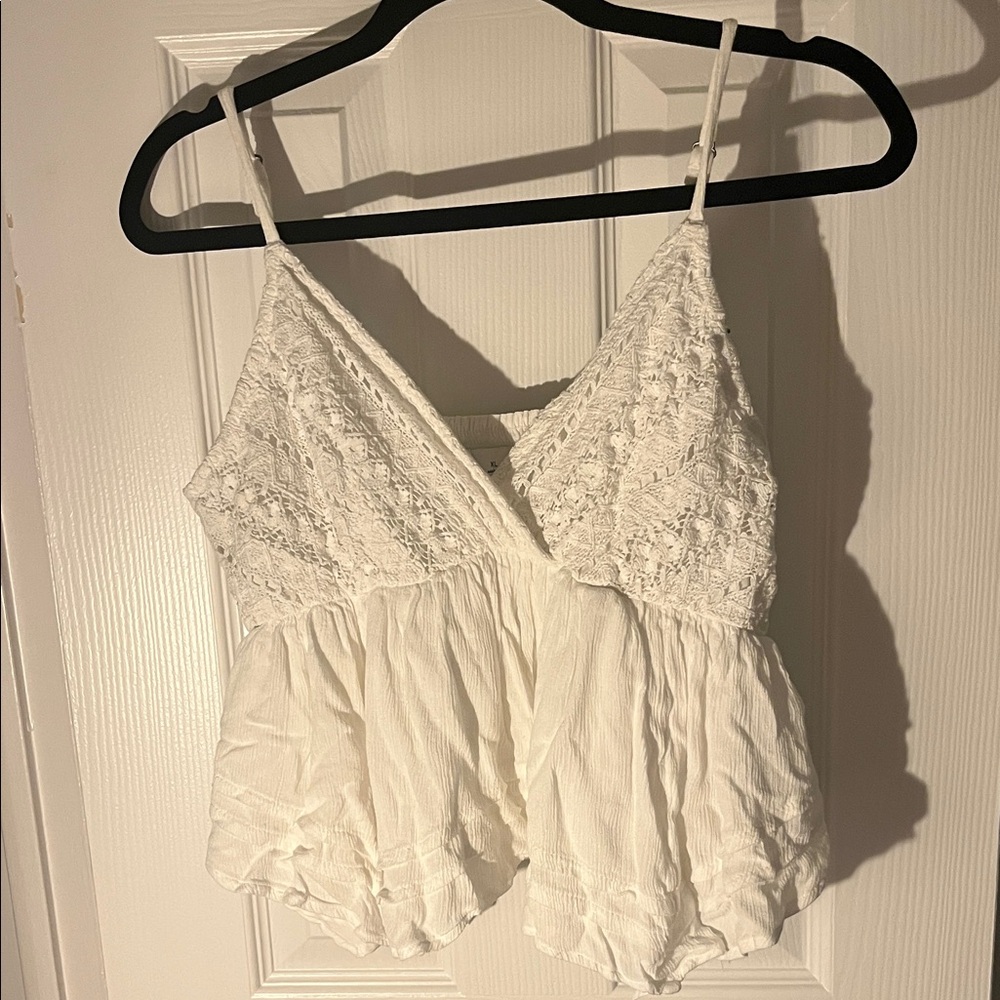 Hollister Ivory Lace Top